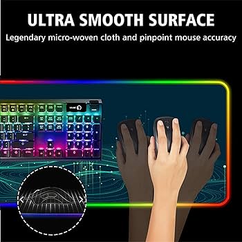 Amazon.co.jp: マウスパッド 緑の輪郭パターン RGB ゲーミング